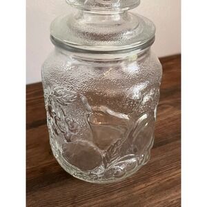 Vintage Libbey Orchard Fruit Jar Embossed w Various Fruit